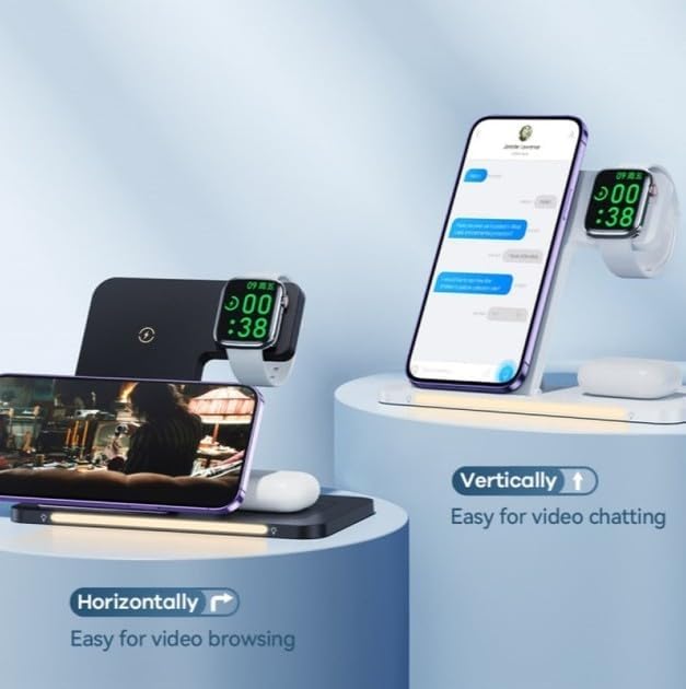 REMAX Electronic Accessories Black REMAX - Wireless Charger Pro 3in1