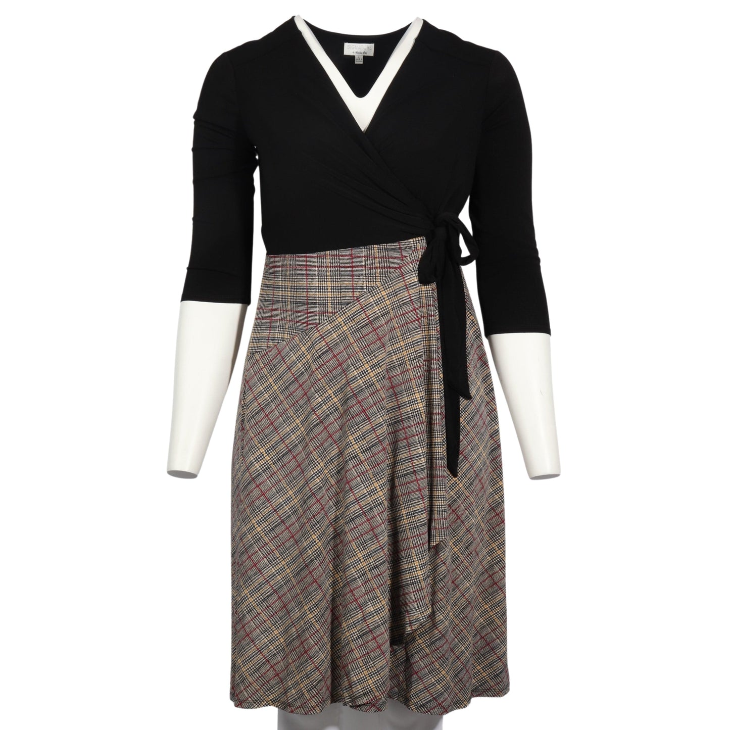 ROBBIE BEE Womens Dress L / Multi-Color ROBBIE BEE - Jersey material cachecoeur wrap dress
