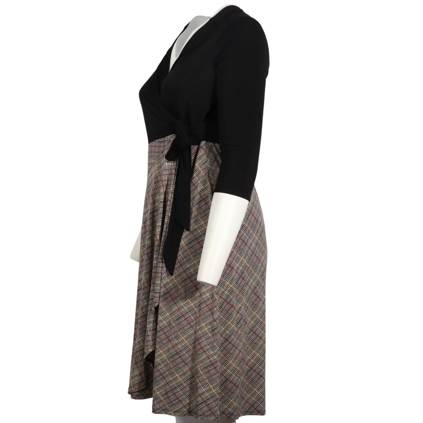 ROBBIE BEE Womens Dress L / Multi-Color ROBBIE BEE - Jersey material cachecoeur wrap dress