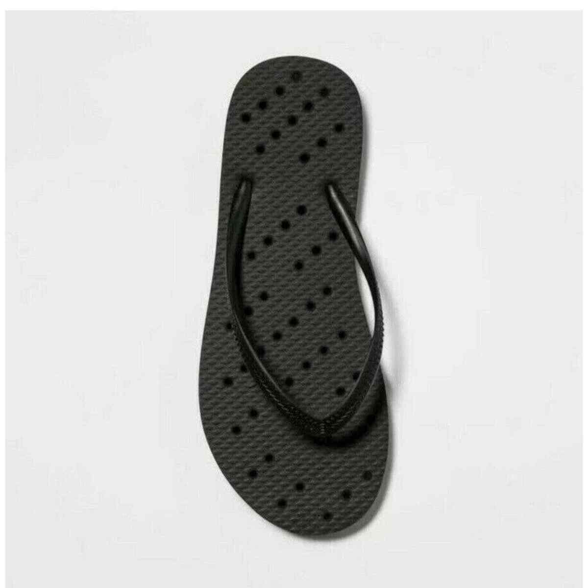 ROOM ESSENTIALS Mens Shoes 43 / Black ROOM ESSENTIALS - Shower Shoes Flip Flops
