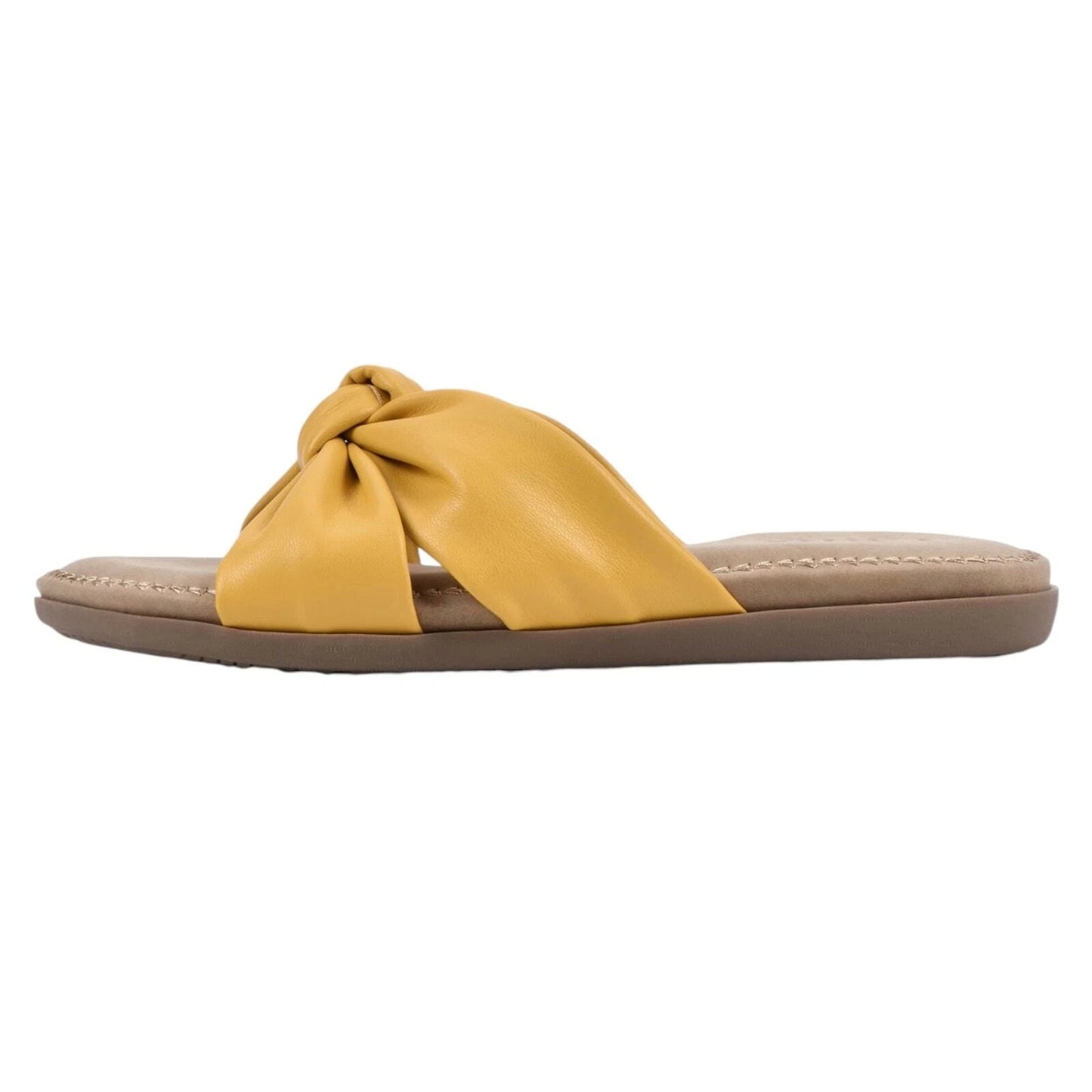 WHITE MOUNTAIN - Marigold Smooth Slippers