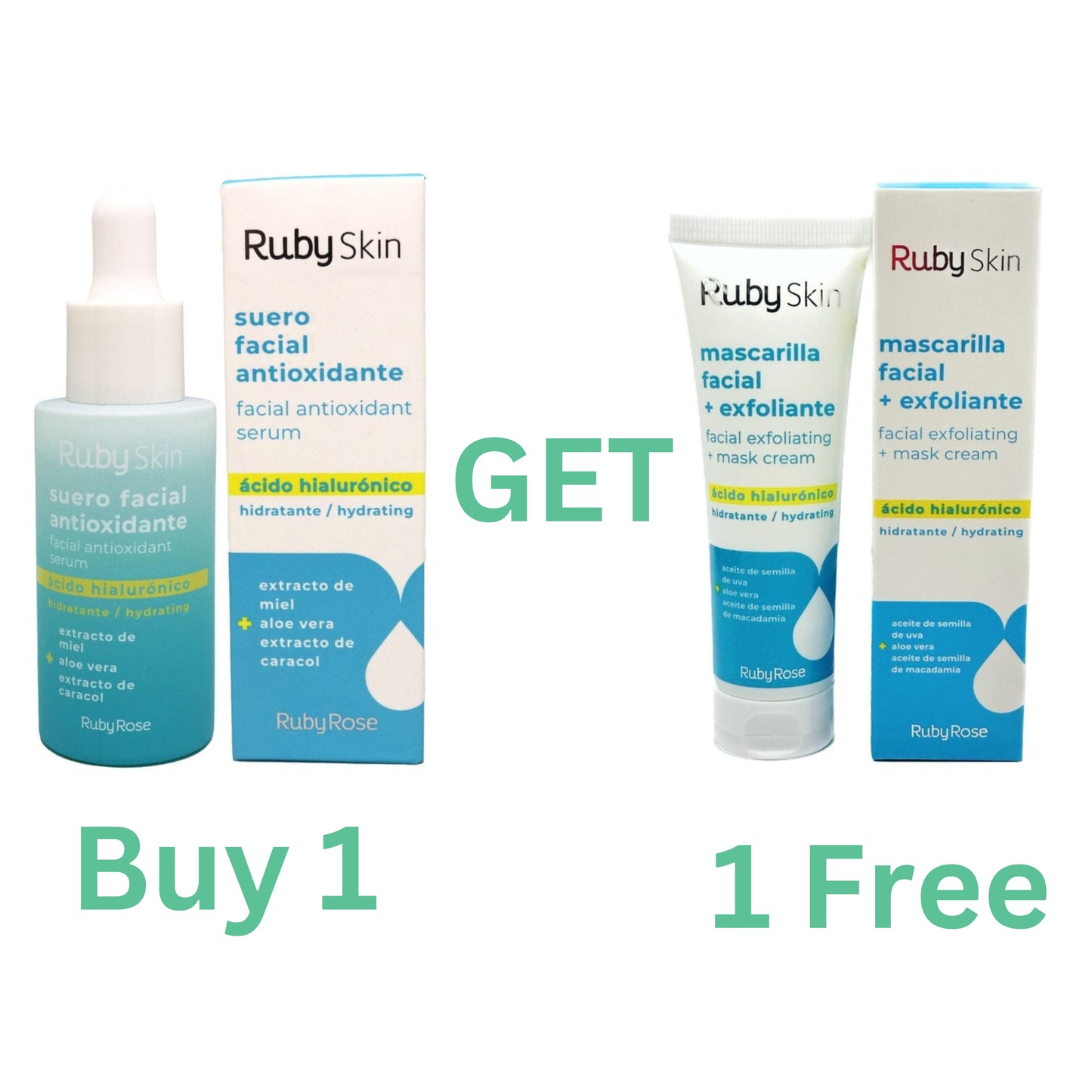 RUBY ROSE - Facial Antioxidant Serum with Hyaluronic Acid
