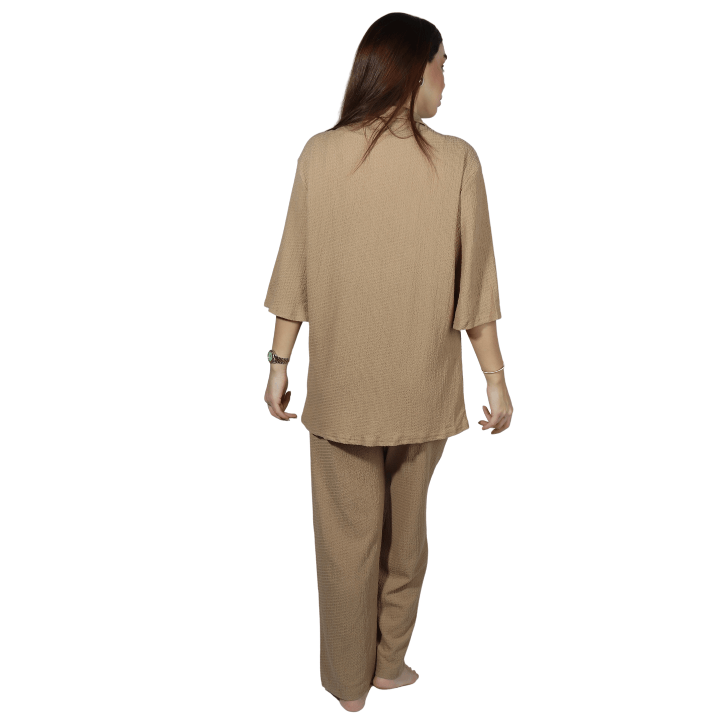 SHEIN Shein Women Sets M / Beige SHEIN - Textured Set Two Pieces