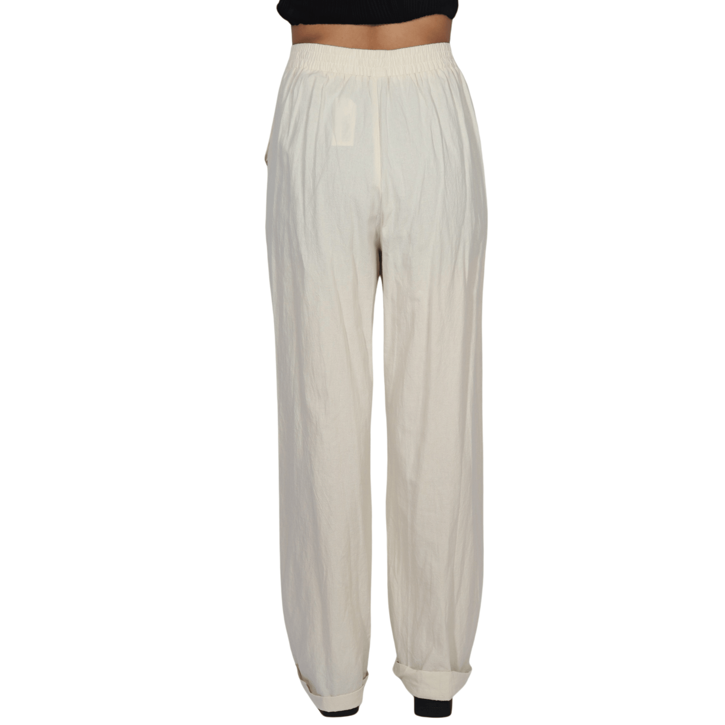 SHEIN Shein Womens Bottoms M / Off-White / 38 SHEIN - Elastic Waist Pant