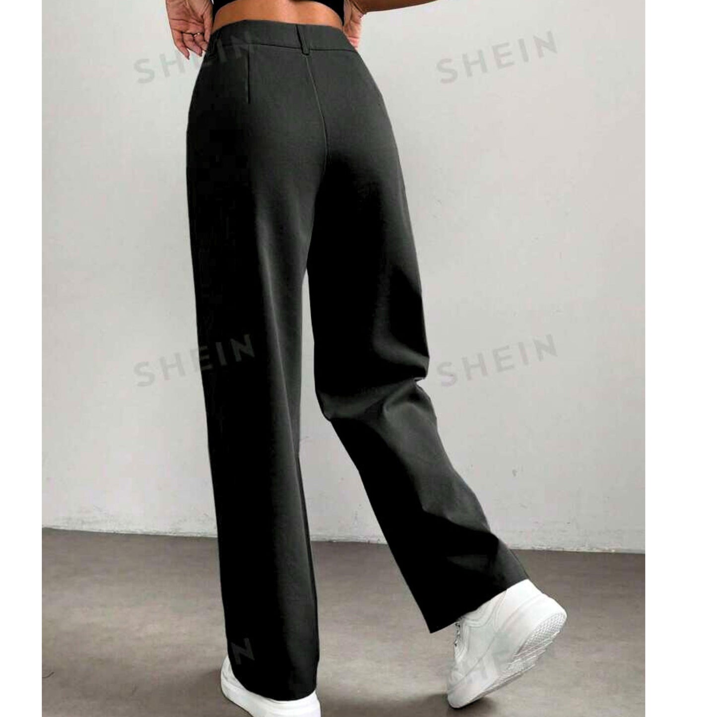 SHEIN Shein Womens Bottoms XS / Black / 34 SHEIN - High-Waist Long Pants