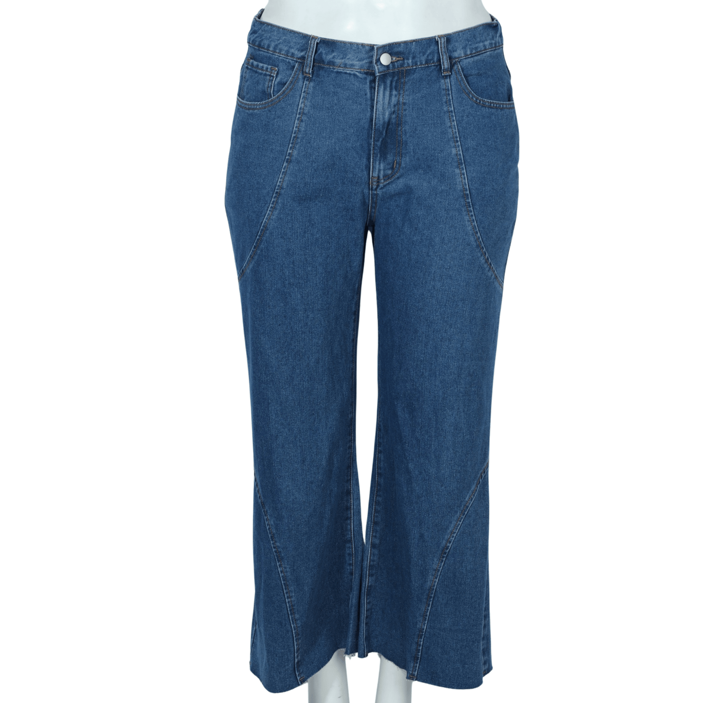 SHEIN Shein Womens Bottoms XL / Blue SHEIN - Wide Led Denim