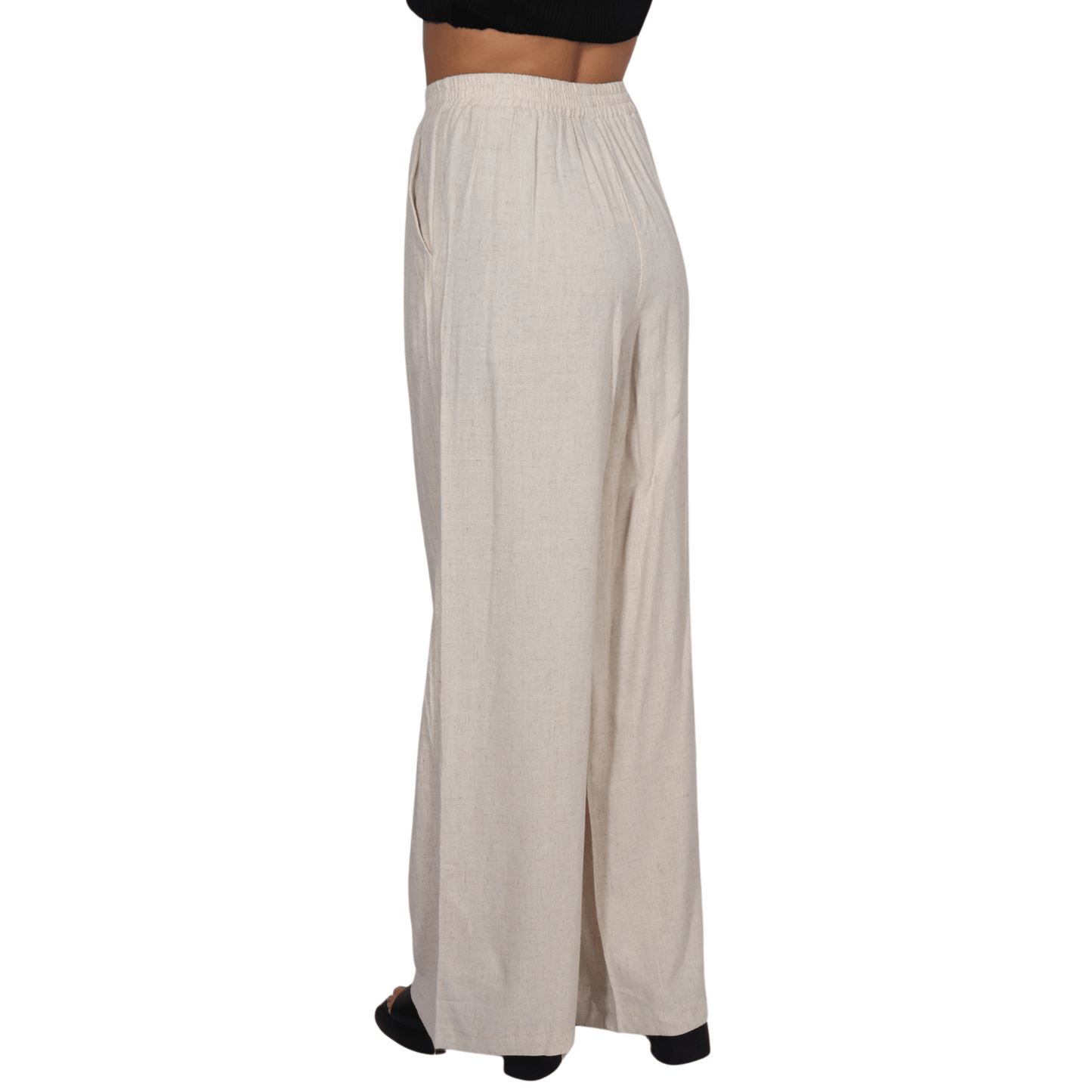 SHEIN Shein Womens Bottoms S / Beige / 36 SHEIN - Wide Leg Pants