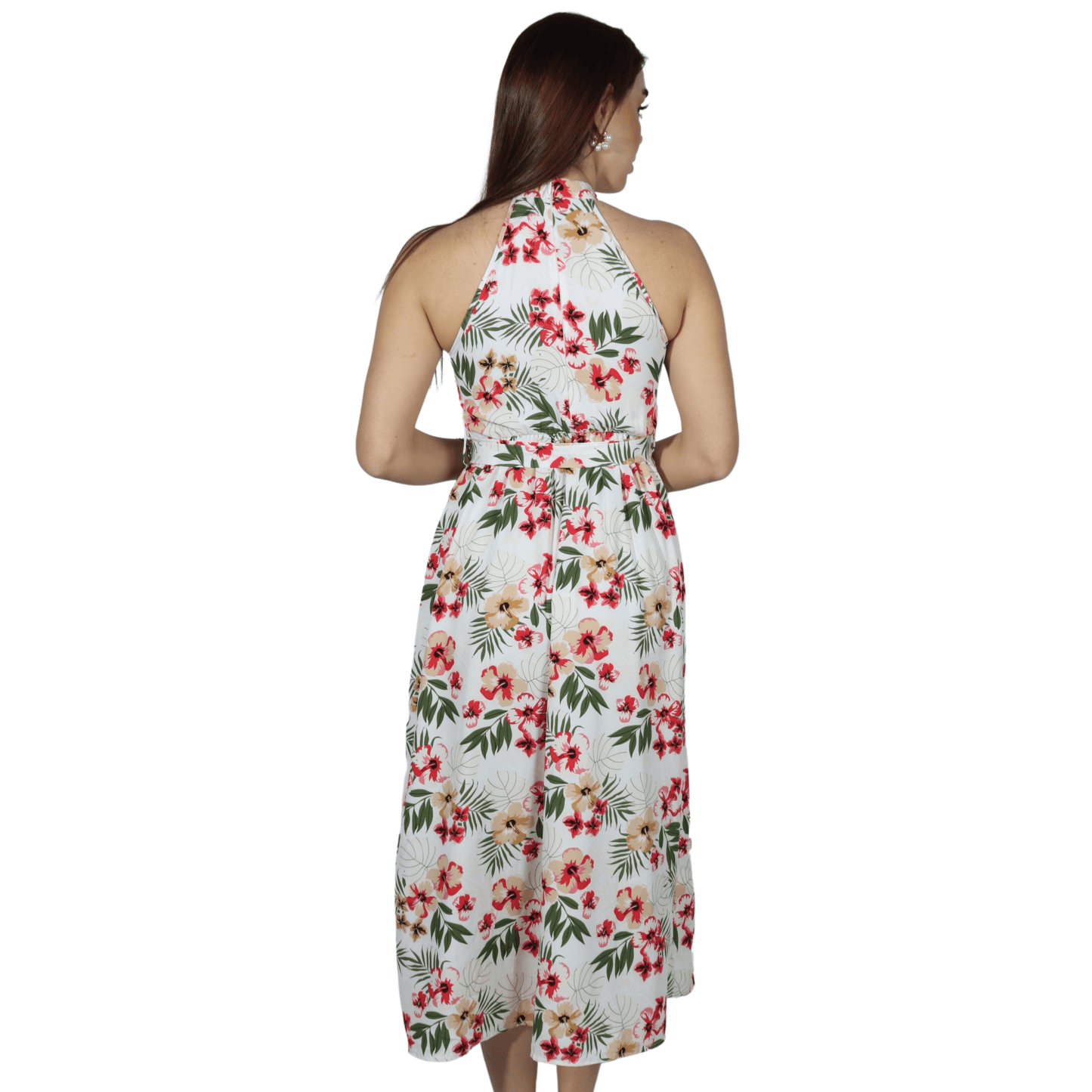 SHEIN Shein Womens Dress S / Multi-Color SHEIN - Halter Neck Sleeveless Dress