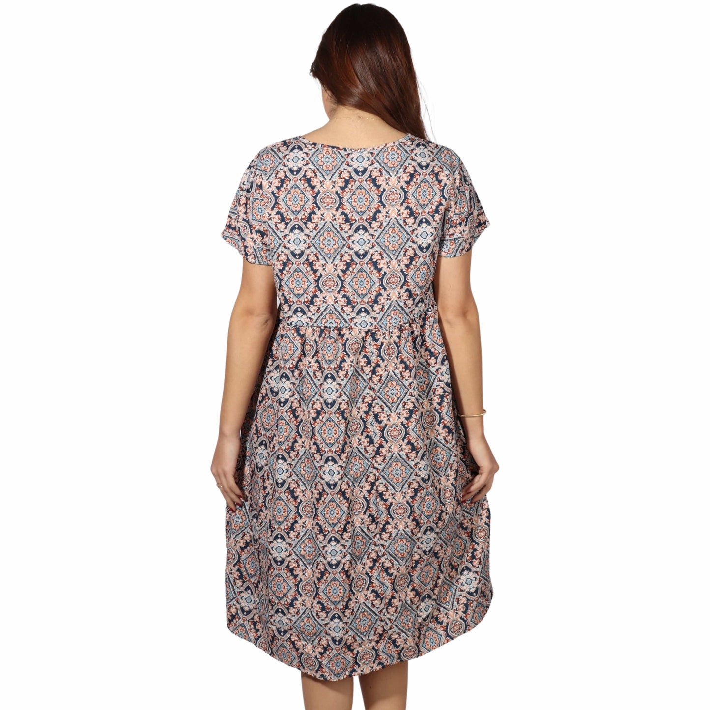 SHEIN Shein Womens Dress M / Multi-Color SHEIN - Printed oriental midi dress