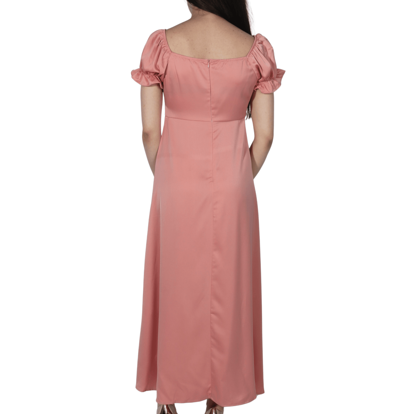 SHEIN Shein Womens Dress S / Coral SHEIN - Satin Midi Soft Dress