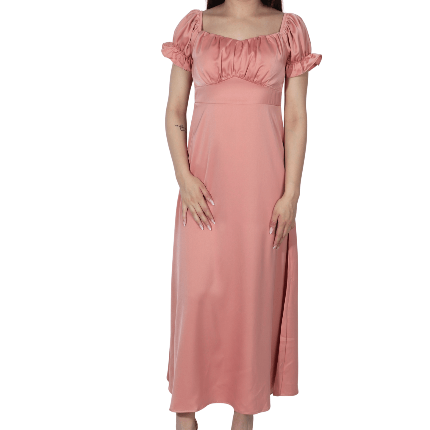 SHEIN Shein Womens Dress S / Coral SHEIN - Satin Midi Soft Dress