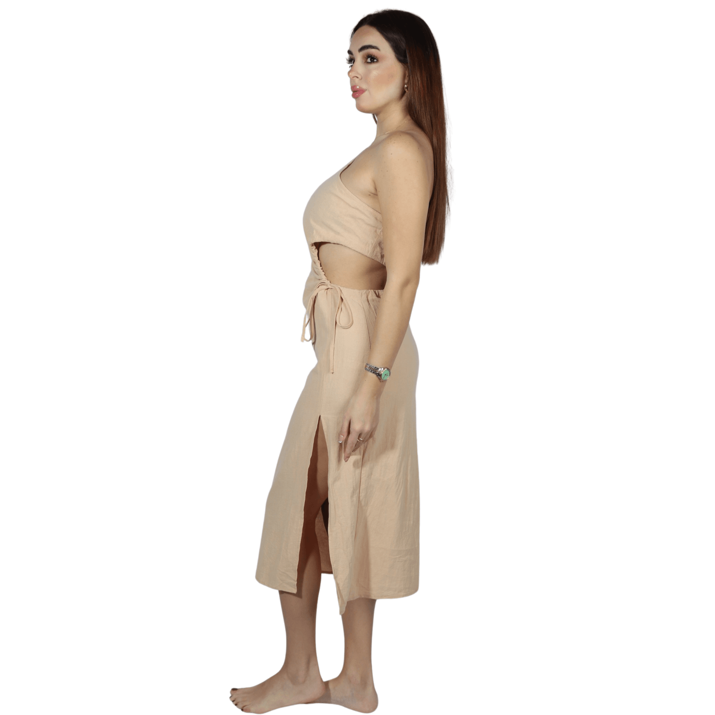 SHEIN Shein Womens Dress S / Beige SHEIN - Sexy Mid Dress