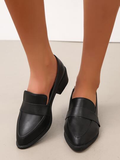 SHEIN Shein Womens Shoes 39 / Black SHEIN - Pointed Toe Loafers