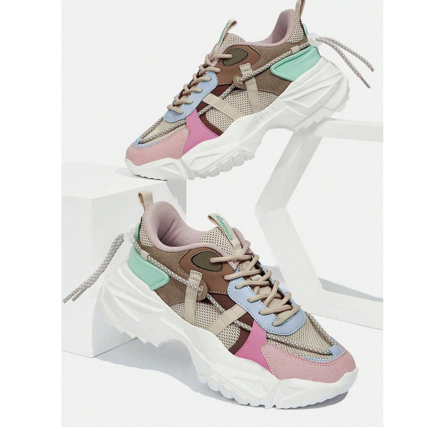SHEIN Shein Womens Shoes 39 / Multi-Color SHEIN - Sneakers Height Increasing Shoes