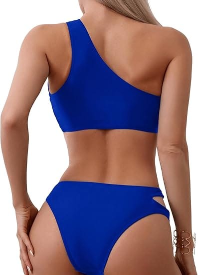 SHEIN Shein Womens Swimwear SHEIN - Cut out design plain bikini