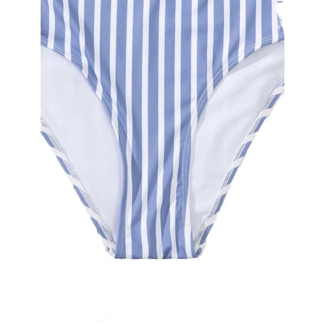 SHEIN Shein Womens Swimwear M / Multi-Color SHEIN - One-Pieces Striped Cute Swimsuit