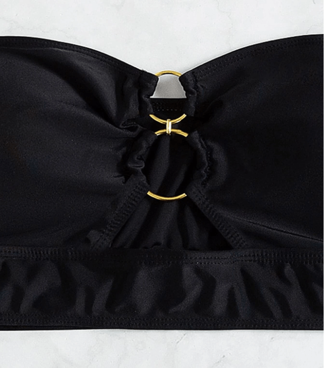 SHEIN Shein Womens Swimwear M / Black SHEIN - Strappy Bikini Top