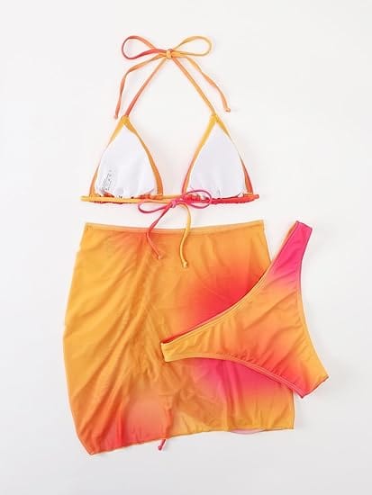 SHEIN Shein Womens Swimwear L / Multi-Color SHEIN - Tye Dye Three Pieces Swimwear