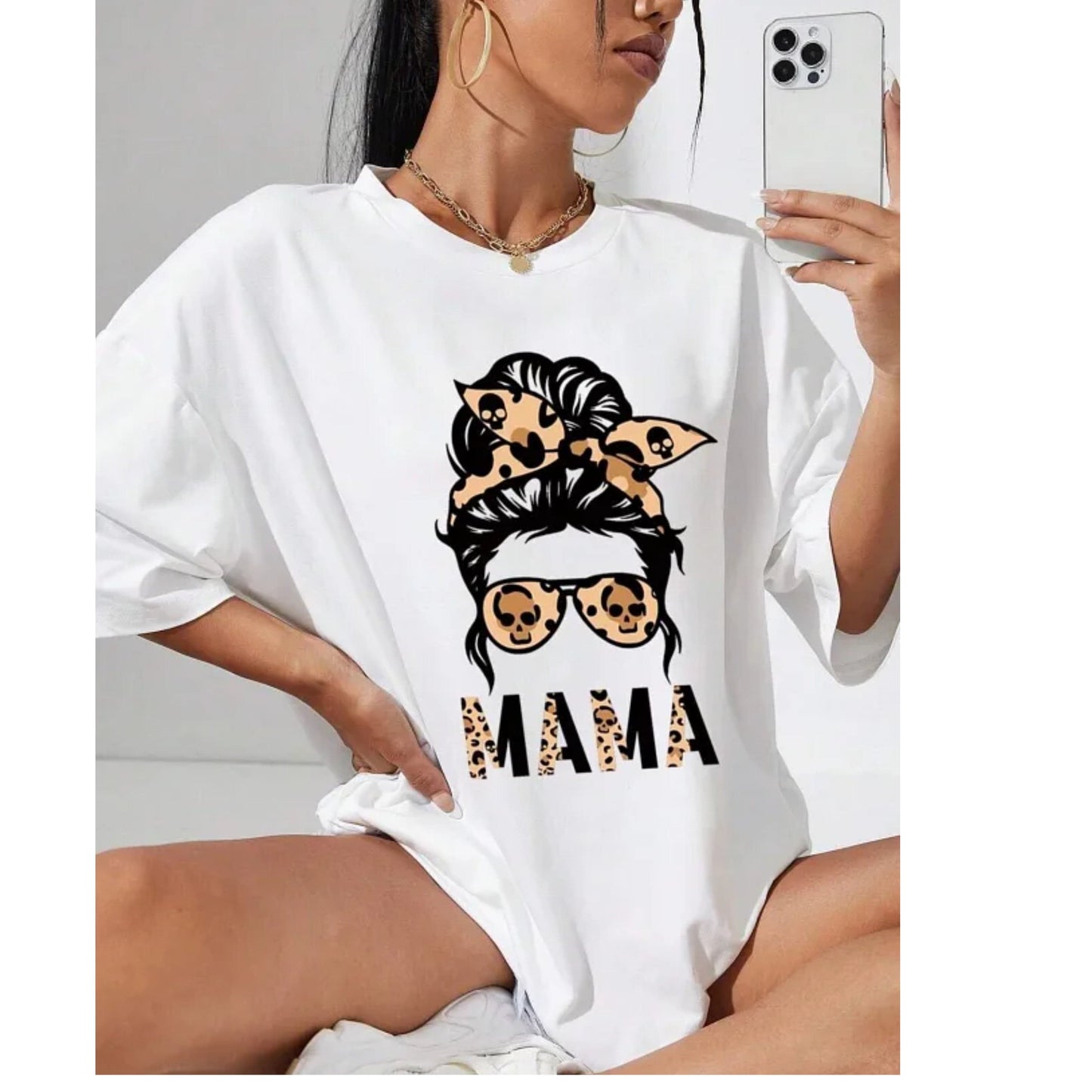 SHEIN Shein Womens Tops XXL / White SHEIN - Graphic drawing print t-shirt