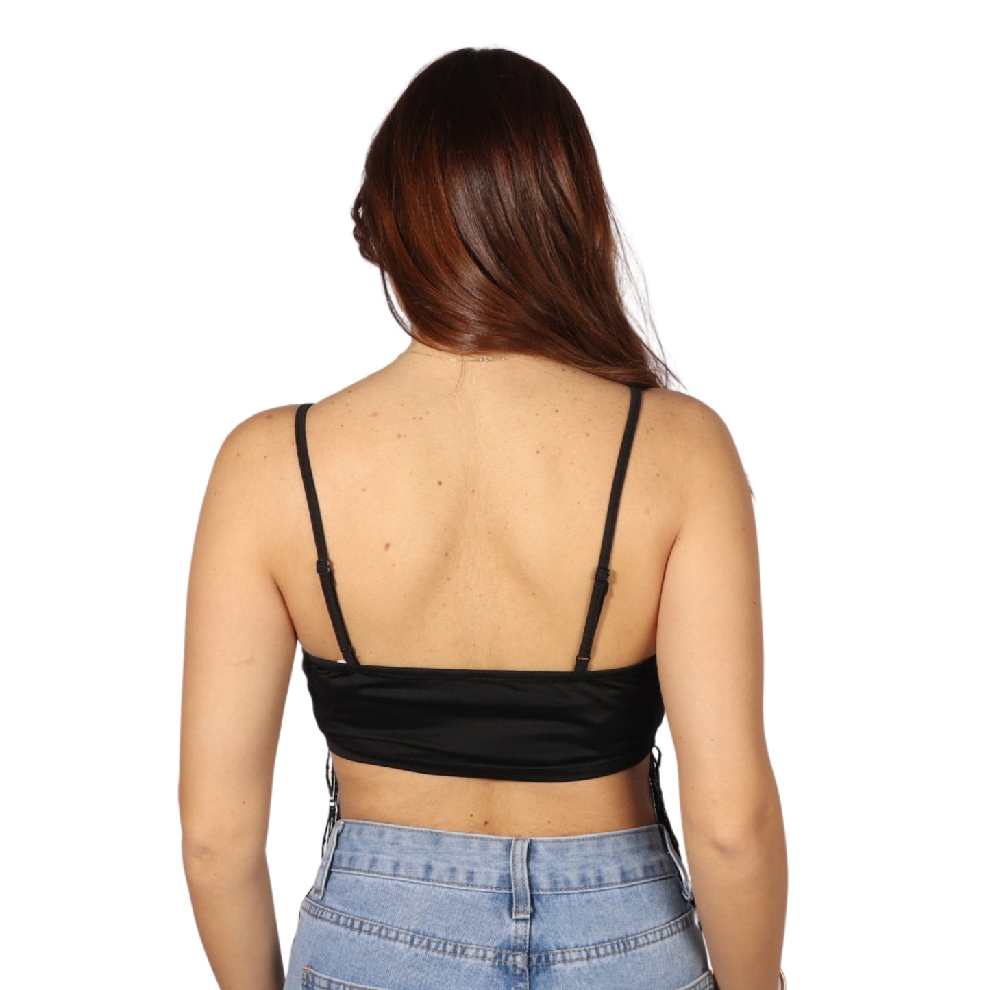 SHEIN Shein Womens Tops M / Multi-Color SHEIN - Sparkle stitch crop top