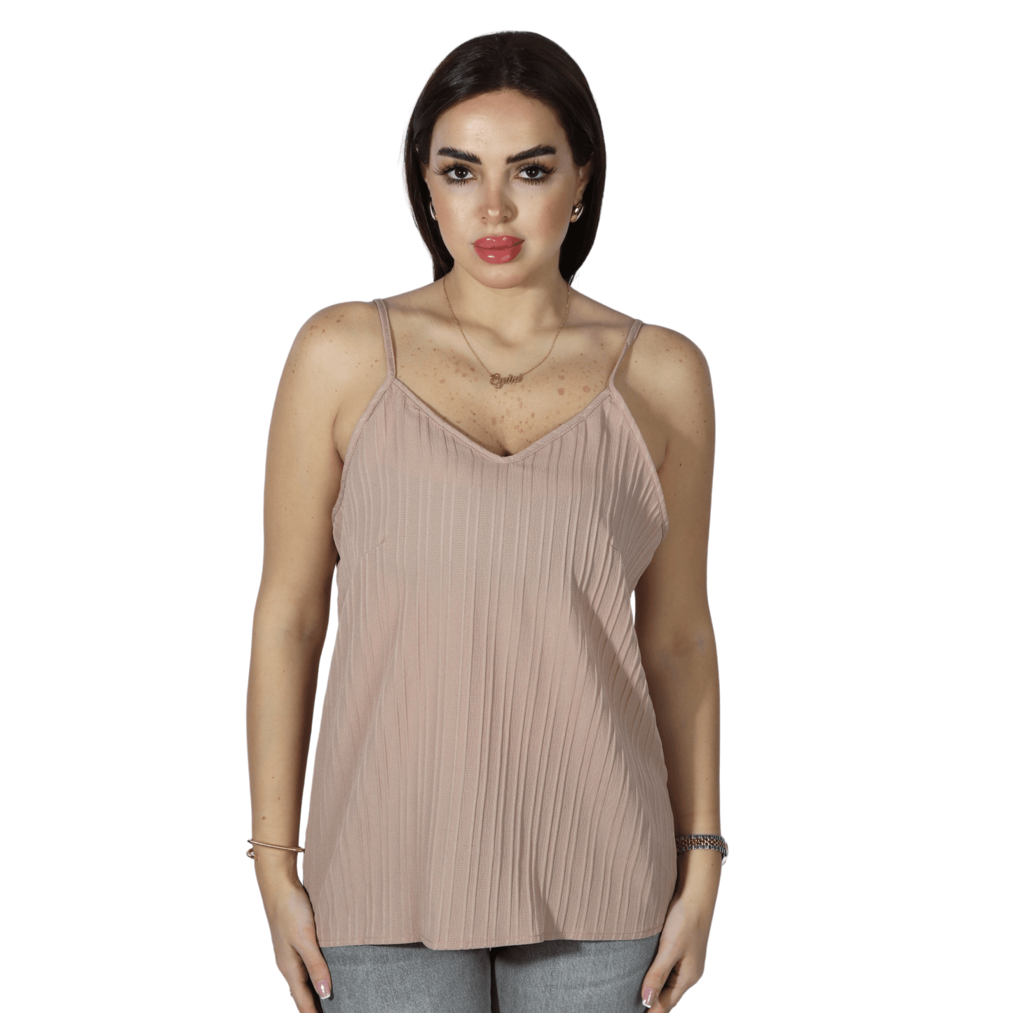 SHEIN Shein Womens Tops XL / Beige SHEIN - Texture Sleeveles Tank Top