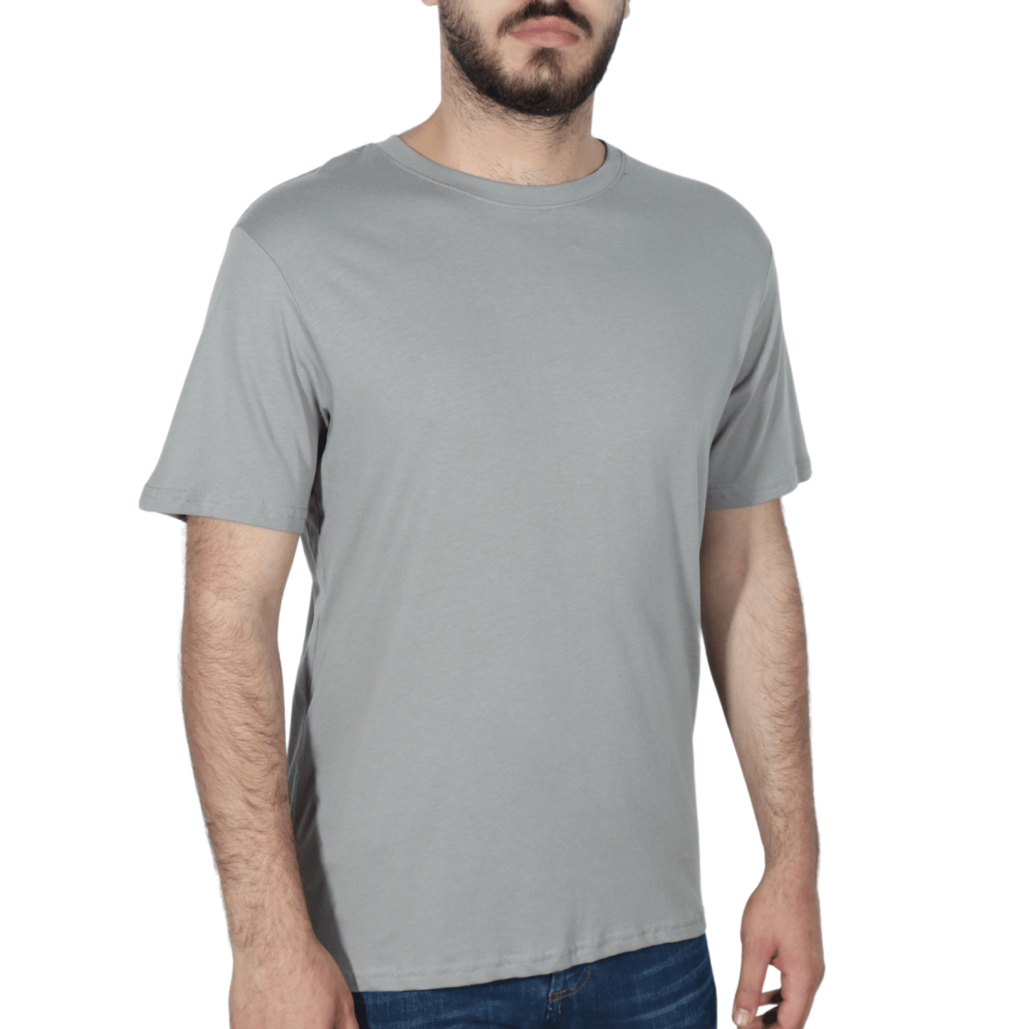 SMOG Mens Tops M / Grey SMOG - Solid Crew Neck T-Shirt