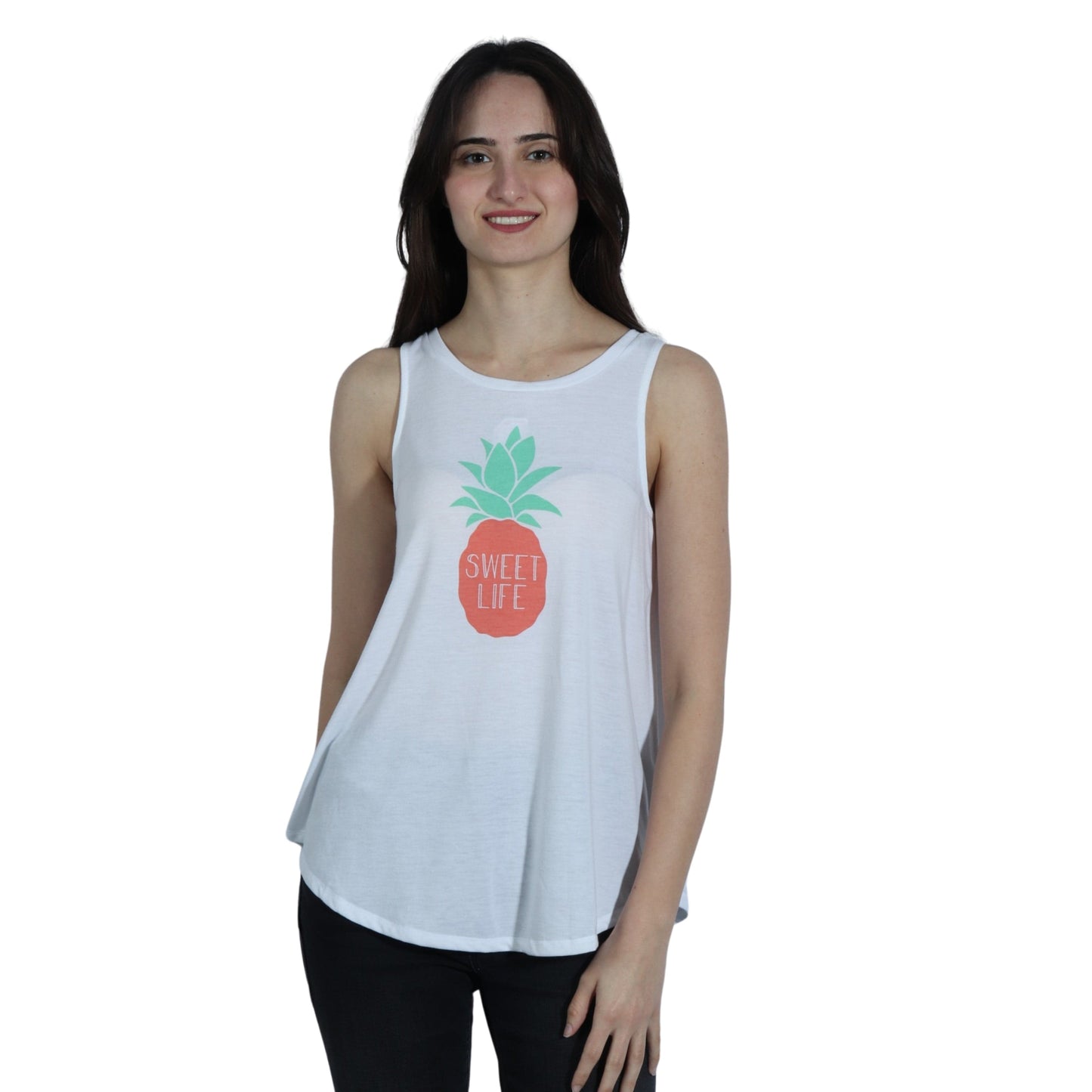 ST.JOHN'S BAY Womens Tops S / White ST.JOHN'S BAY - Crew Neck Sleeveless Tank Top
