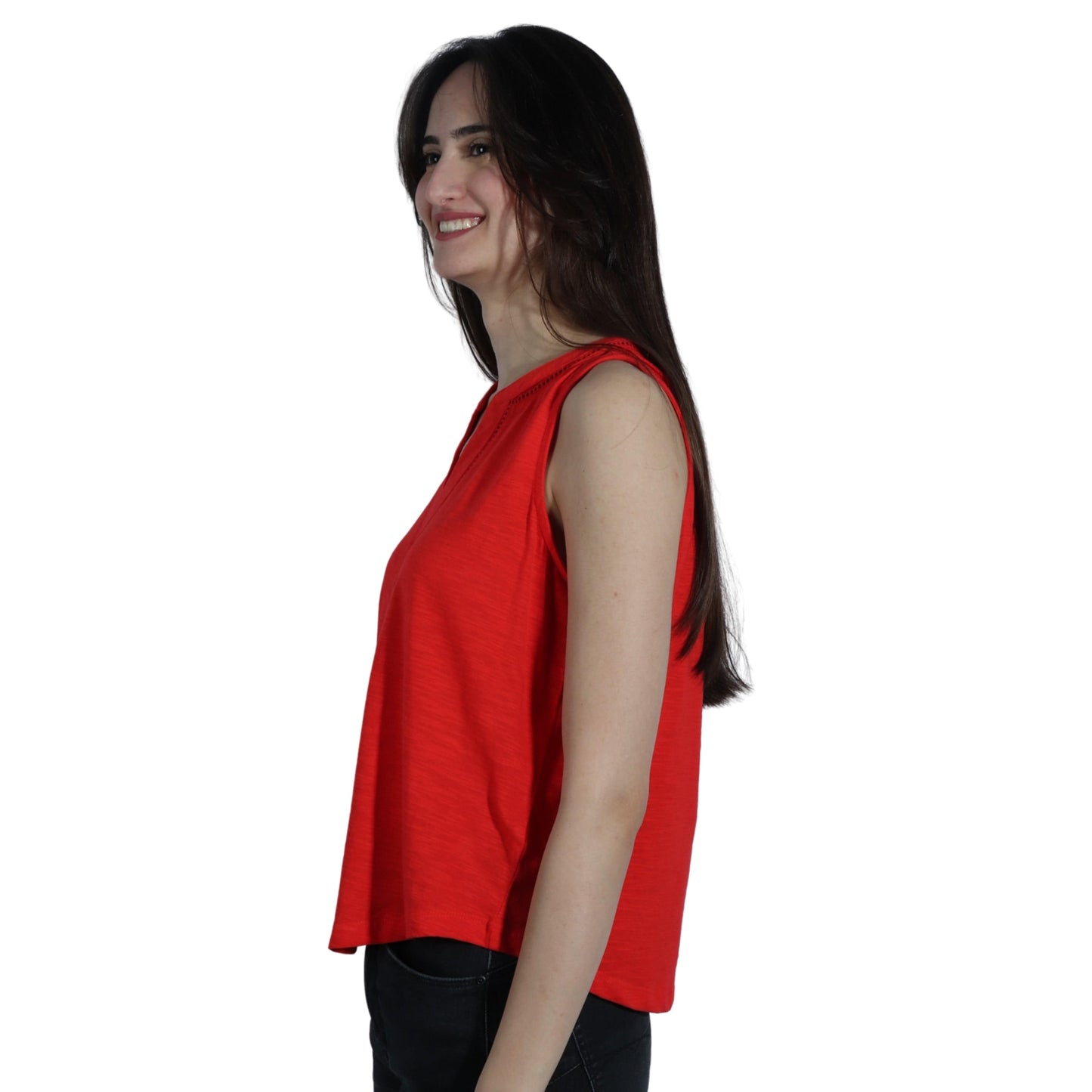 ST.JOHN'S BAY Womens Tops ST.JOHN'S BAY - Split V neck Tank Top