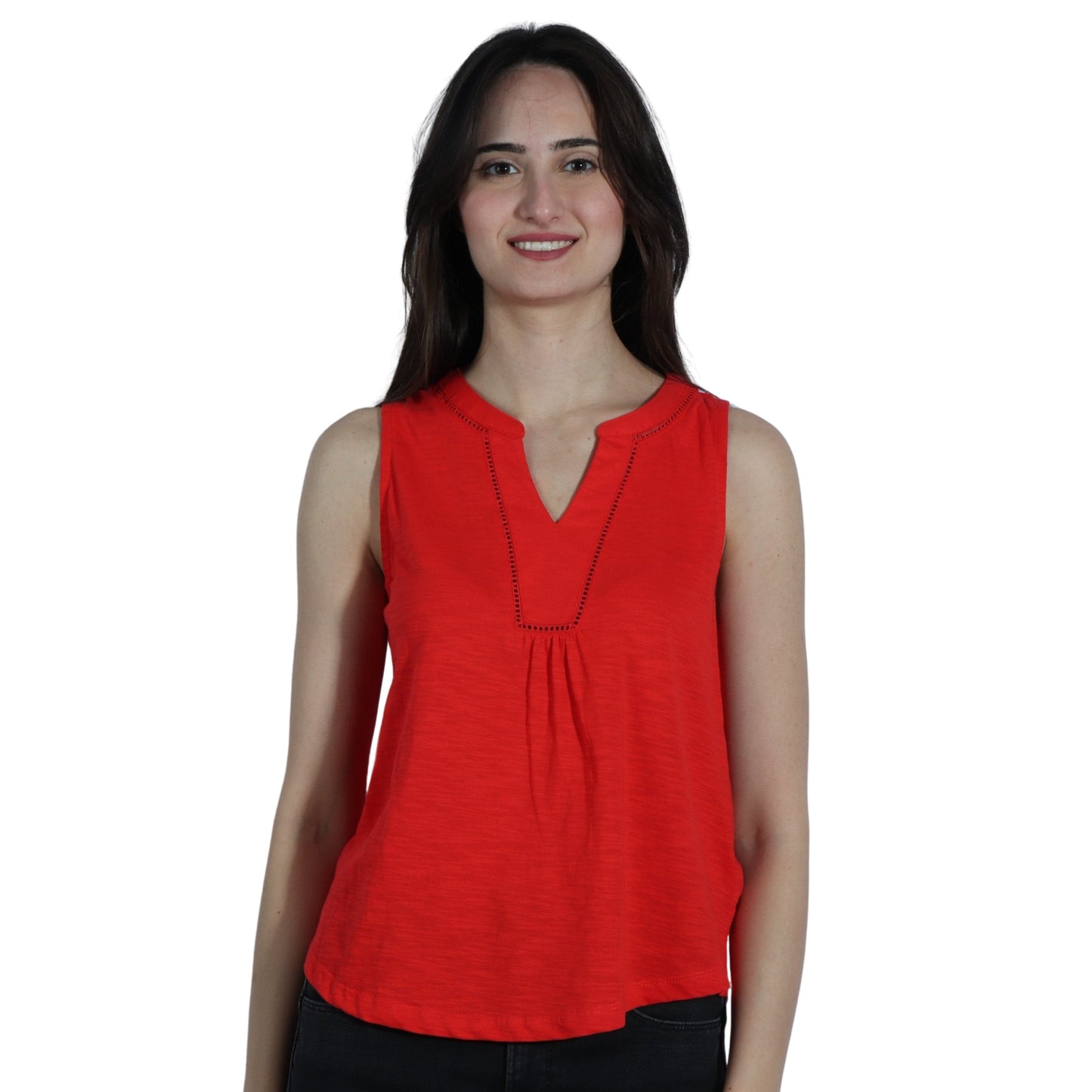 ST.JOHN'S BAY Womens Tops ST.JOHN'S BAY - Split V neck Tank Top