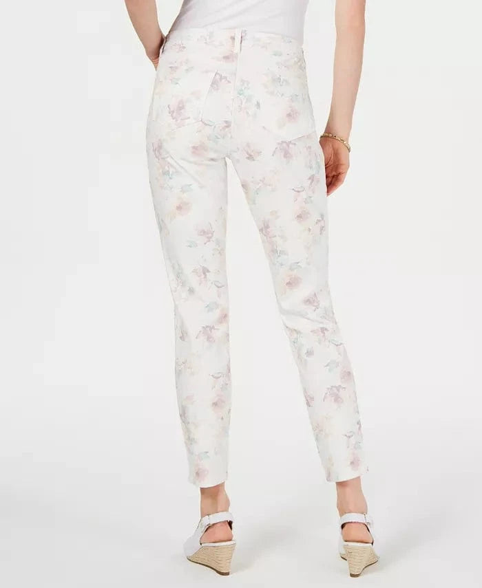 STYLE & CO. Womens Bottoms L / Multi-Color STYLE & CO - Floral-Print Skinny Jeans