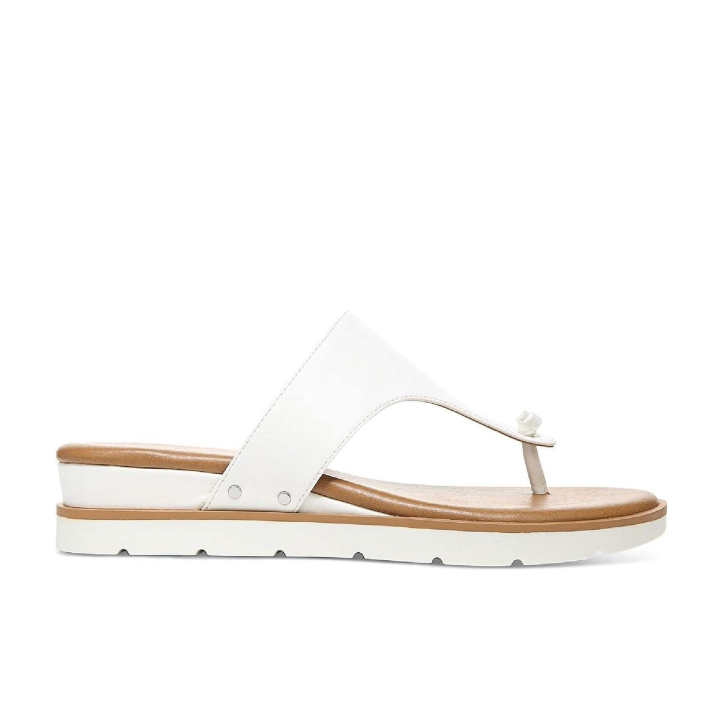 STYLE & CO. Womens Shoes 42 / White STYLE & CO. - Faux Leather Thong Flat Slipper