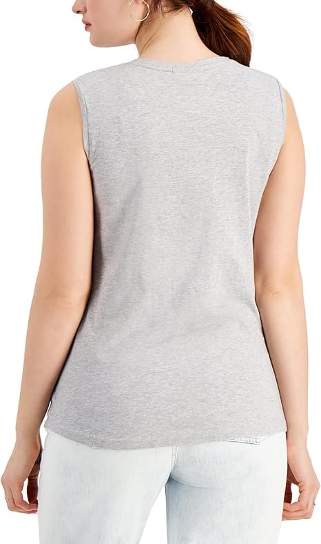 STYLE & CO. Womens Tops L / Light Grey STYLE & CO. - Cotton Muscle Tank Top