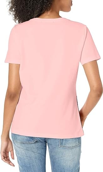 TOMMY HILFIGER Womens Tops S / Multi-Color TOMMY HILFIGER - Colorblocked V-Neck T-Shirt