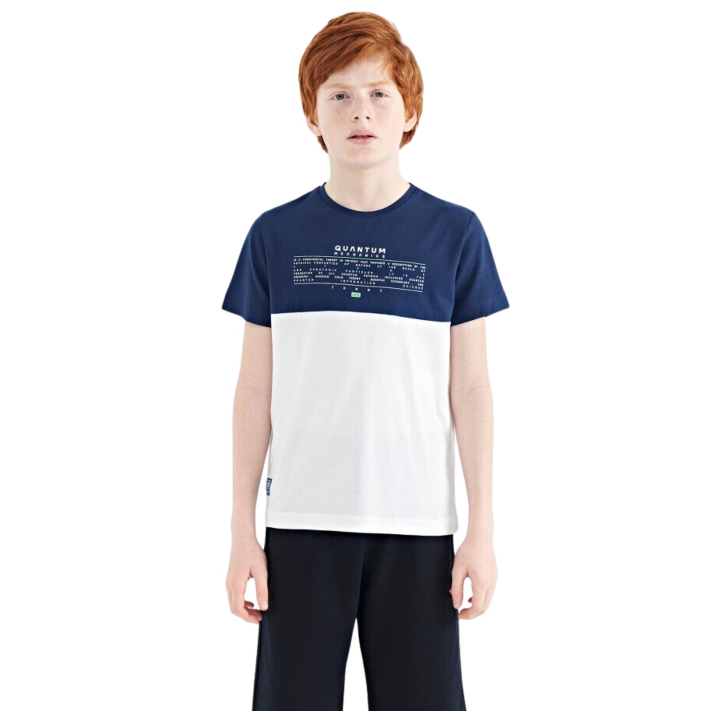 TOMMY LIFE Boys Tops TOMMY LIFE - KIDS - Printed Color Blocked Standard Fit O NeckT-Shirt