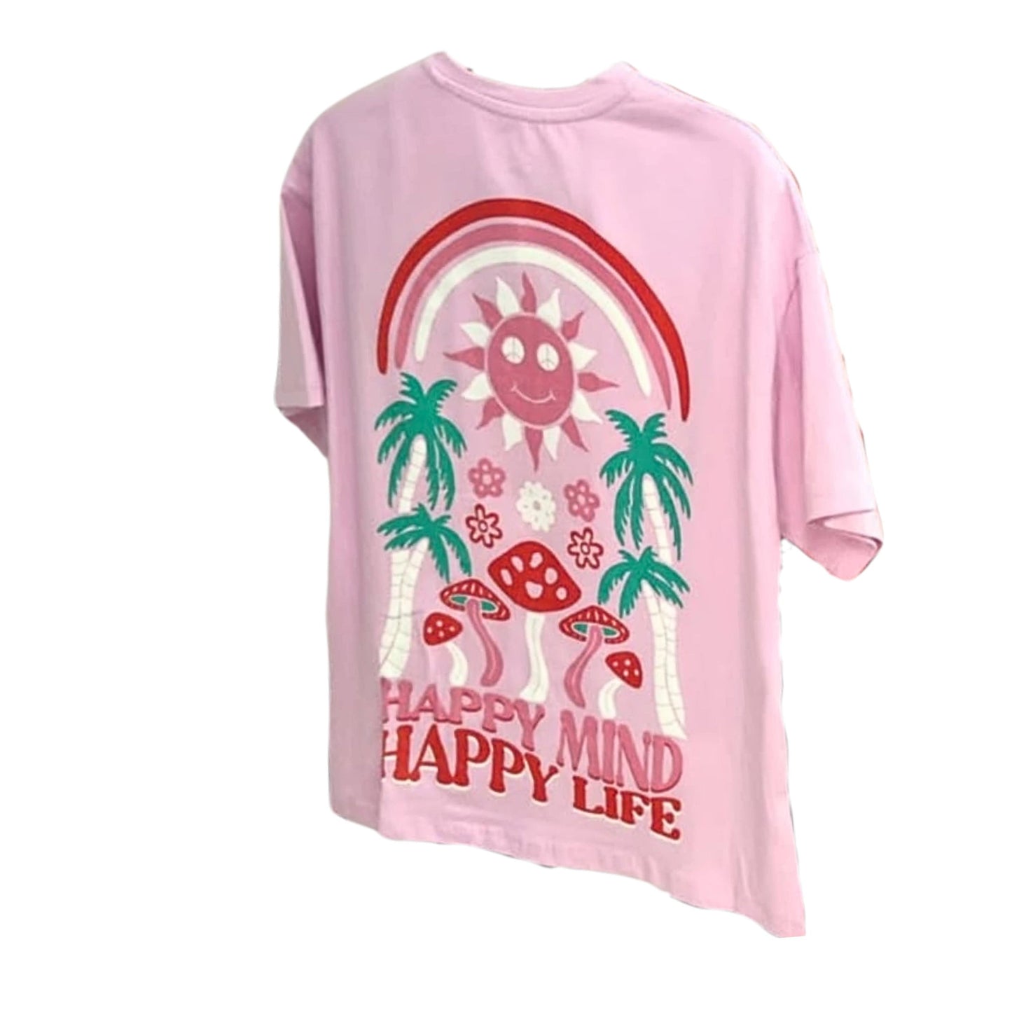 TOMMY LIFE Girls Sets M / Pink TOMMY LIFE - Graphic print smiles t-shirt