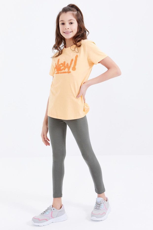 TOMMY LIFE Girls Tops TOMMY LIFE - kIDS - Basic Text Printed O Neck Comfortable Form T-Shirt
