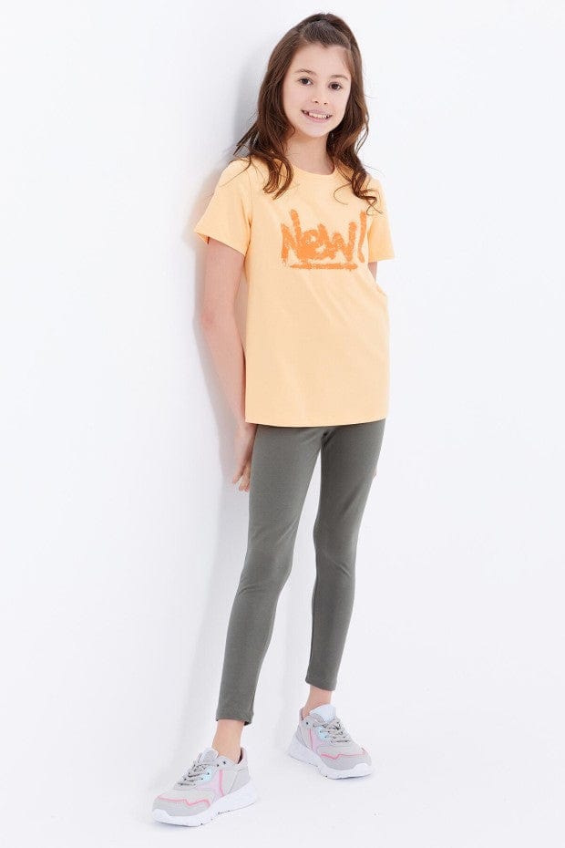 TOMMY LIFE Girls Tops TOMMY LIFE - kIDS - Basic Text Printed O Neck Comfortable Form T-Shirt