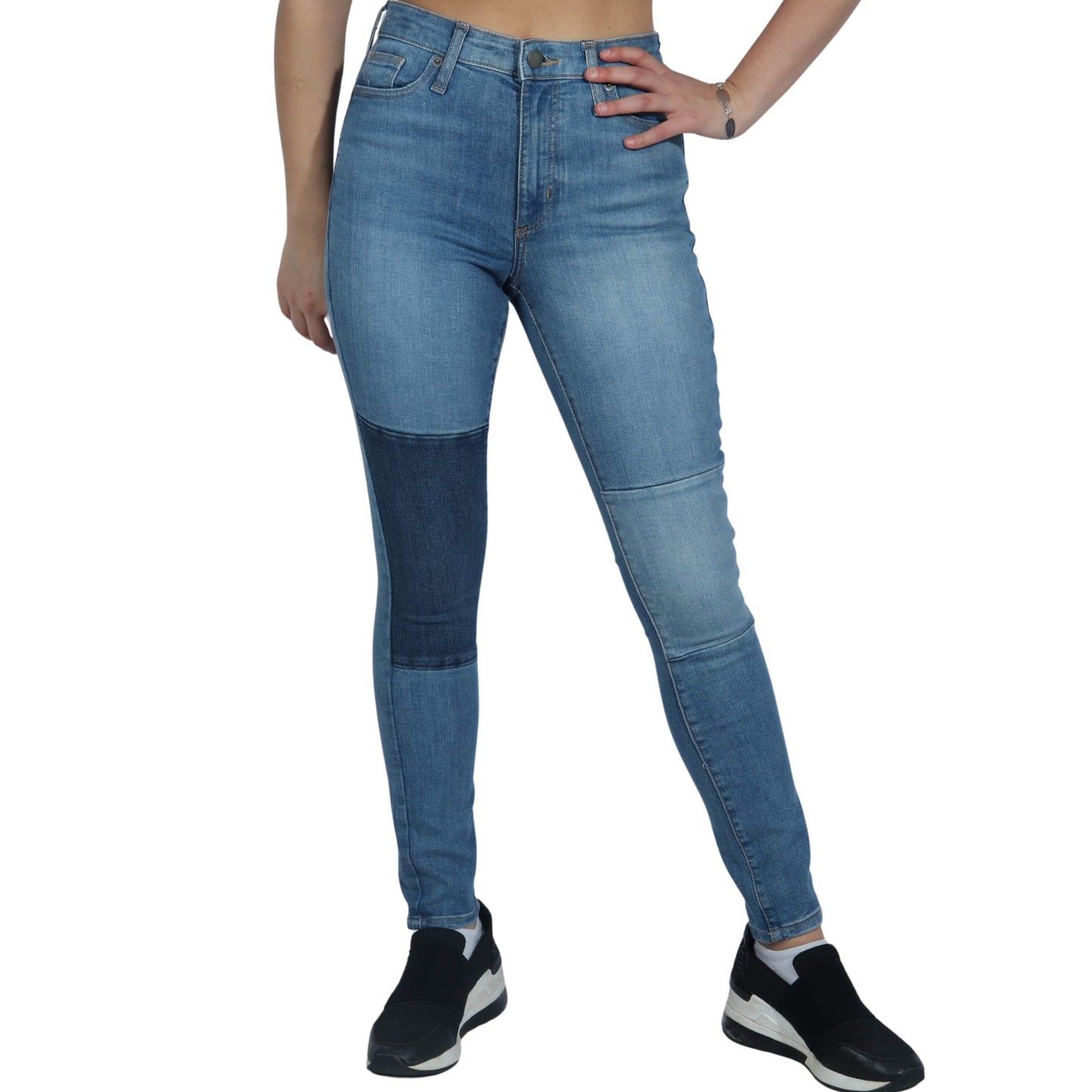 UNIVERSAL THREAD Womens Bottoms S / Blue UNIVERSAL THREAD - High-Rise Skinny Patched Jeans