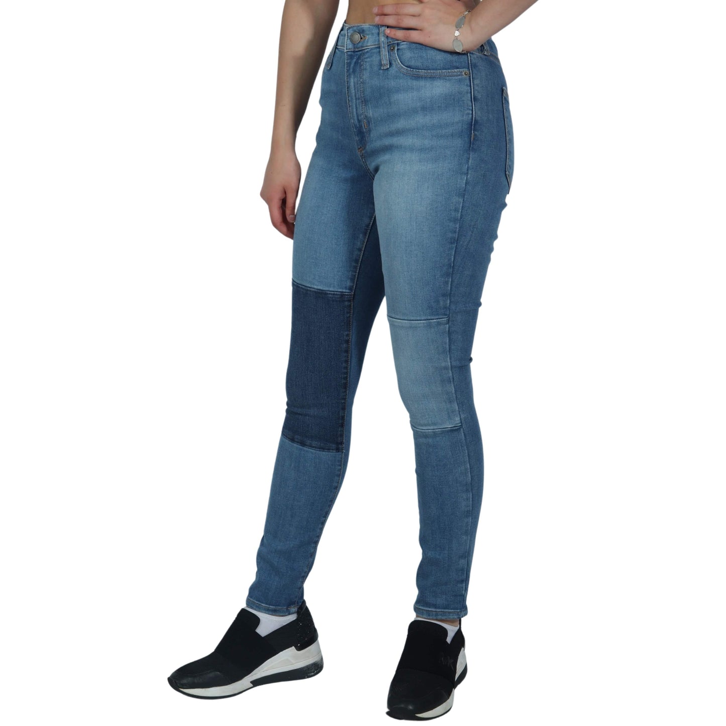 UNIVERSAL THREAD Womens Bottoms S / Blue UNIVERSAL THREAD - High-Rise Skinny Patched Jeans