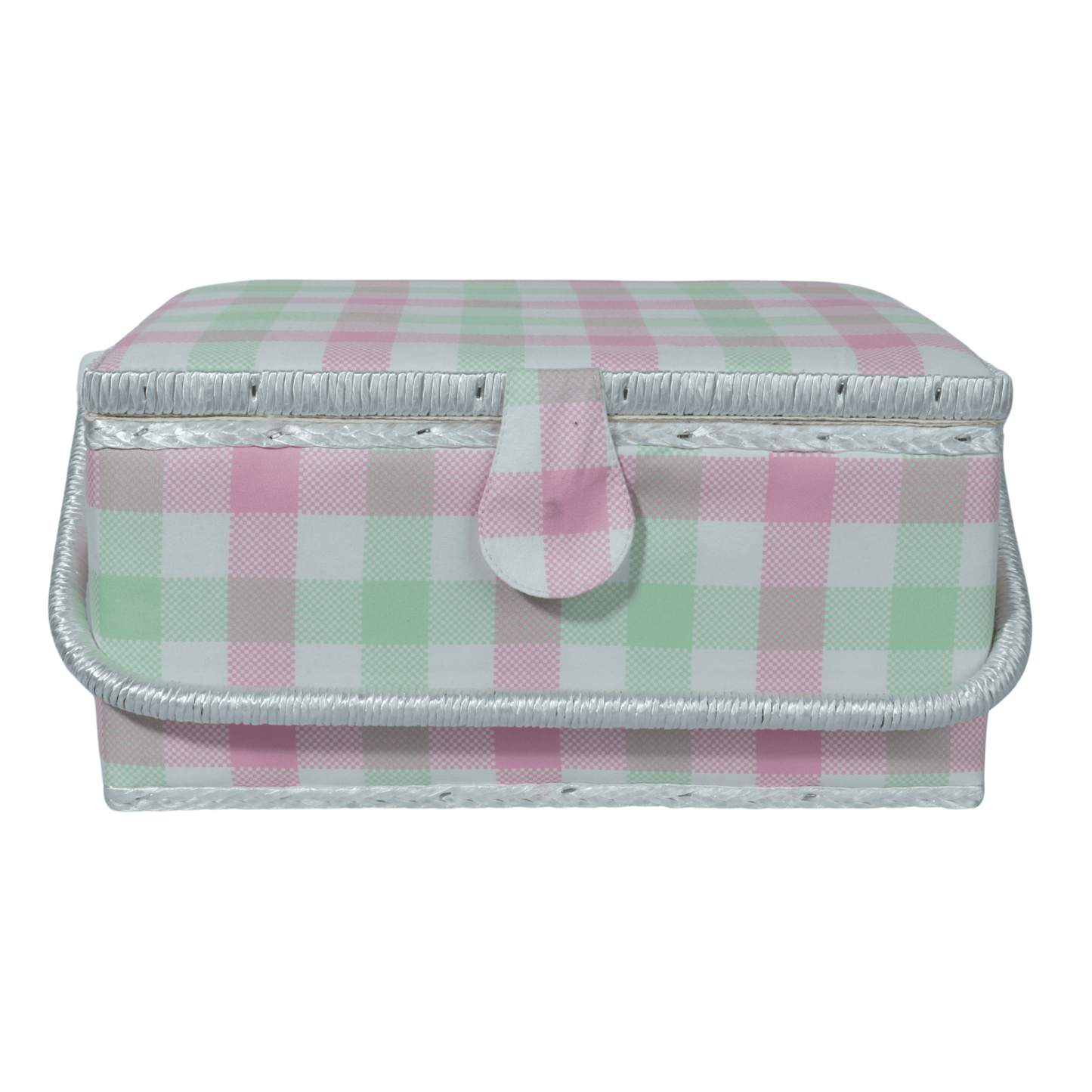 VENDITA Toys Multi-Color VENDITA - Plaid pattern sewing box storage