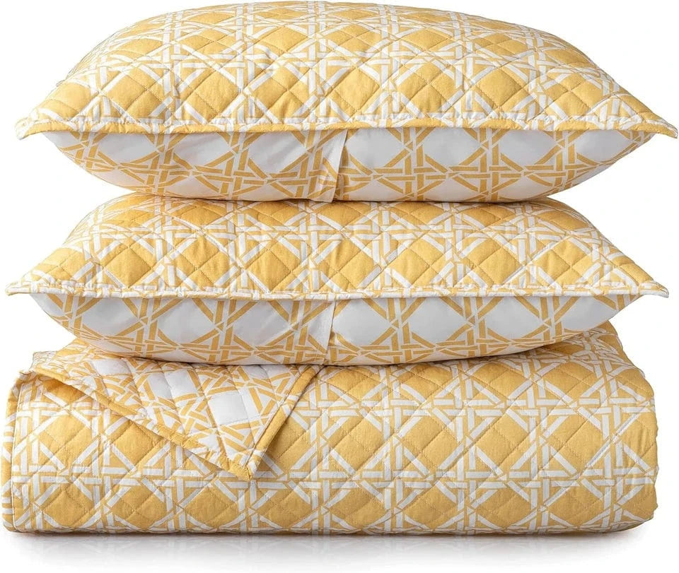 WELSPUN Comforter/Quilt/Duvet Full/Queen / Multi-Color WELSPUN - Washed Cotton Percale Quilt Set