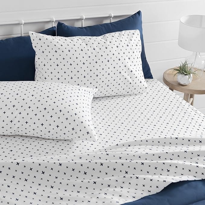 WELSPUN Sheet Sets Full / White WELSPUN - Cora 200TC Cotton Percale Sheet Set