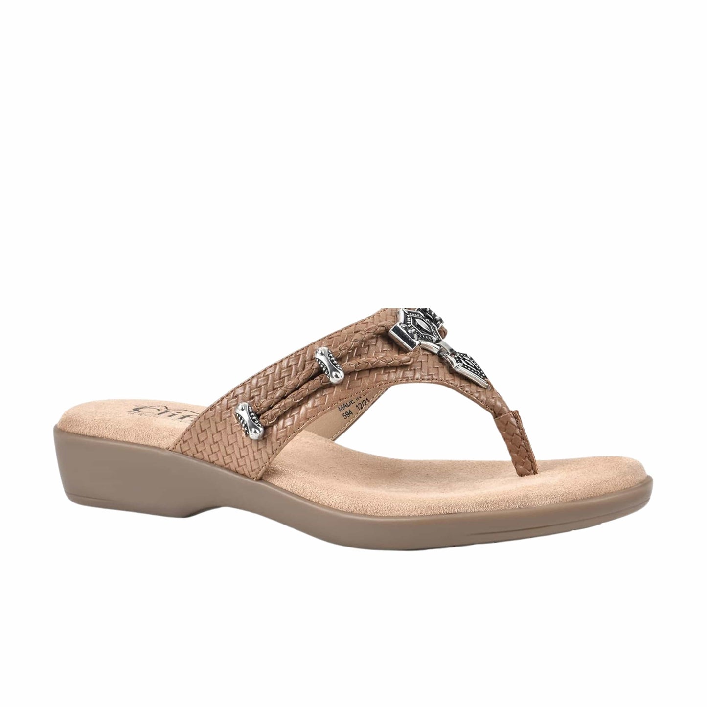 WHITE MOUNTAIN Womens Shoes 41 / Brown WHITE MOUNTAIN - Cushioned Flip Flop Slipper