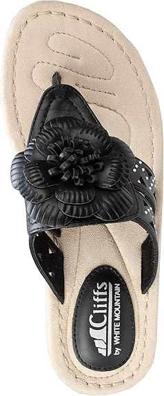 WHITE MOUNTAIN Womens Shoes 39 / Black WHITE MOUNTAIN - Wedge slippers
