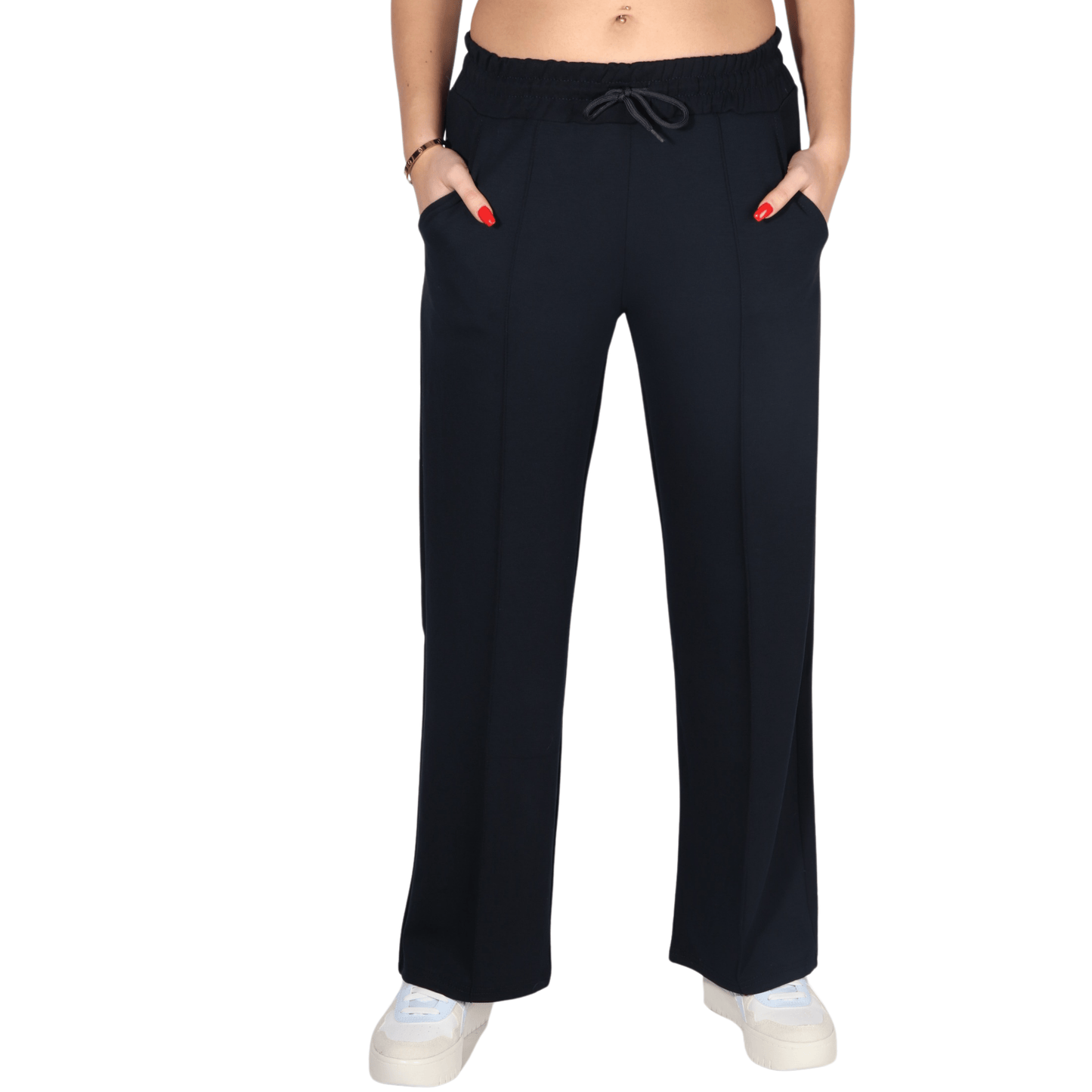 WOTTO Womens Bottoms M / Navy WOTTO - Drawstring waistband sweatpants