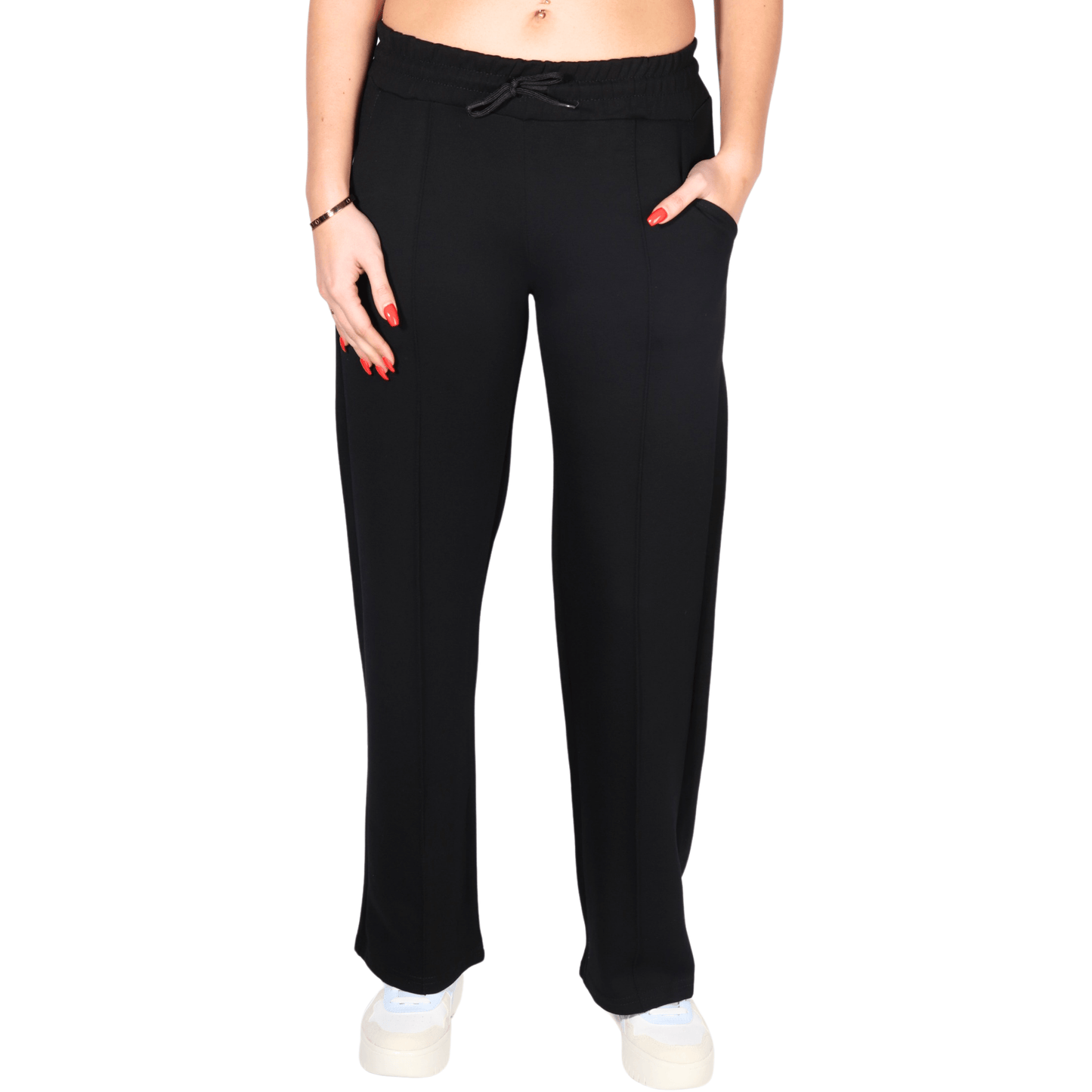WOTTO Womens Bottoms S / Black WOTTO - Drawstring waistband sweatpants