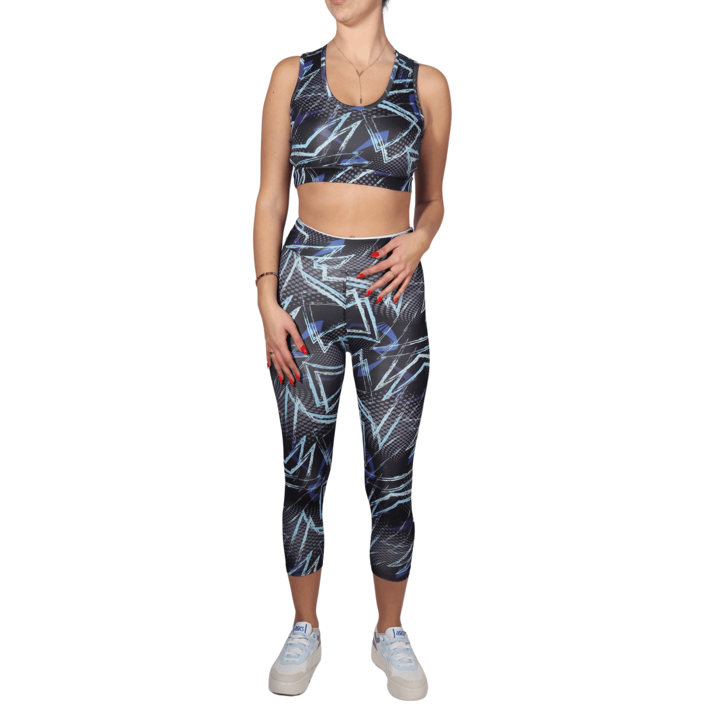WOTTO Womens sports L / Multi-Color WOTTO - Cicle lines printed sports set