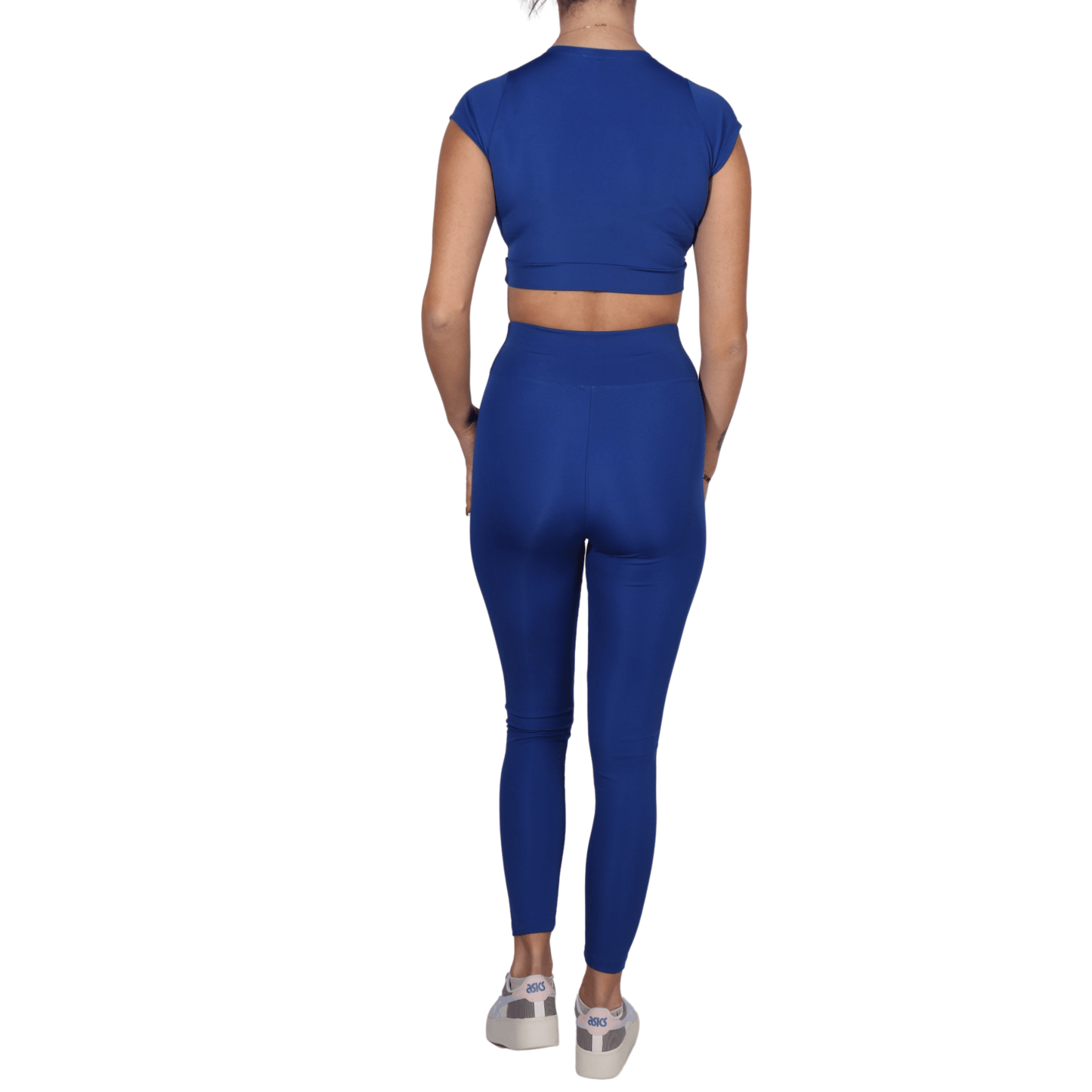 WOTTO Womens sports WOTTO - Half Sleeve Bustier High Waist Shapewear Leggings Set