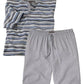 ATLAS FOR MEN - Striped Collar Pajama Set
