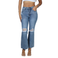 SHEIN - Ripped Flare Leg Jeans